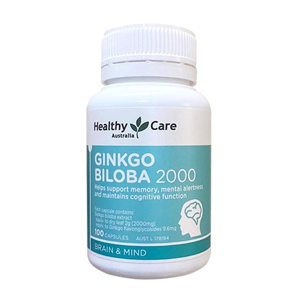 Bổ não Úc Healthy Care Ginkgo Biloba 2000mg 100 viên thumbnail