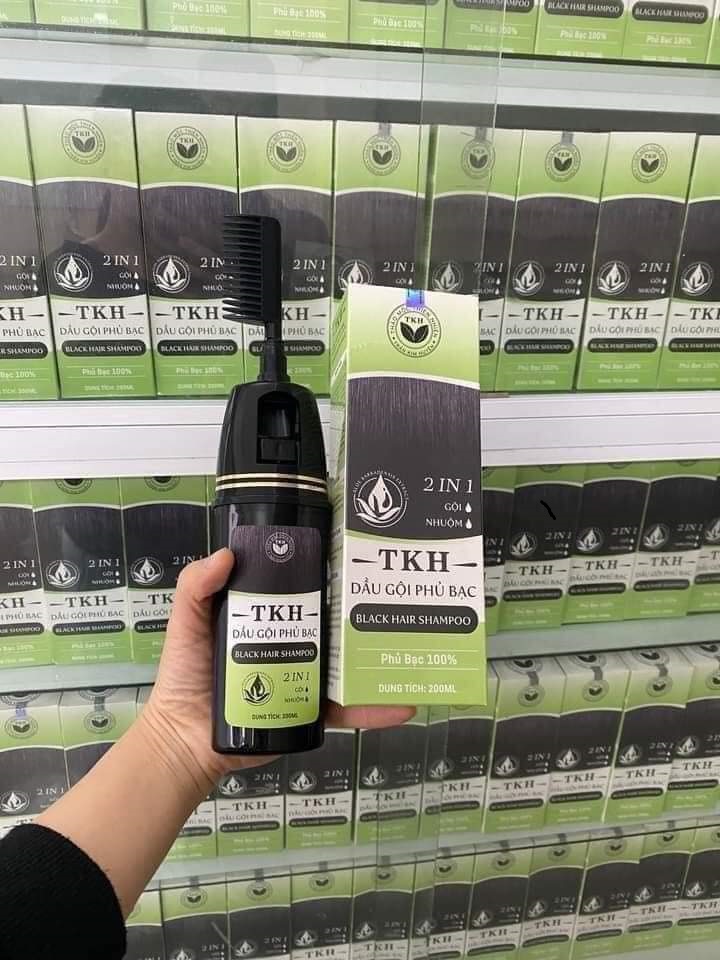 Dầu gội nhuộm tóc thảo dược, phủ bạc đen tóc và nâu tóc