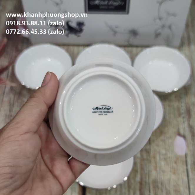 chén đựng nước chấm sứ minh long - chén đựng nước chấm sứ
