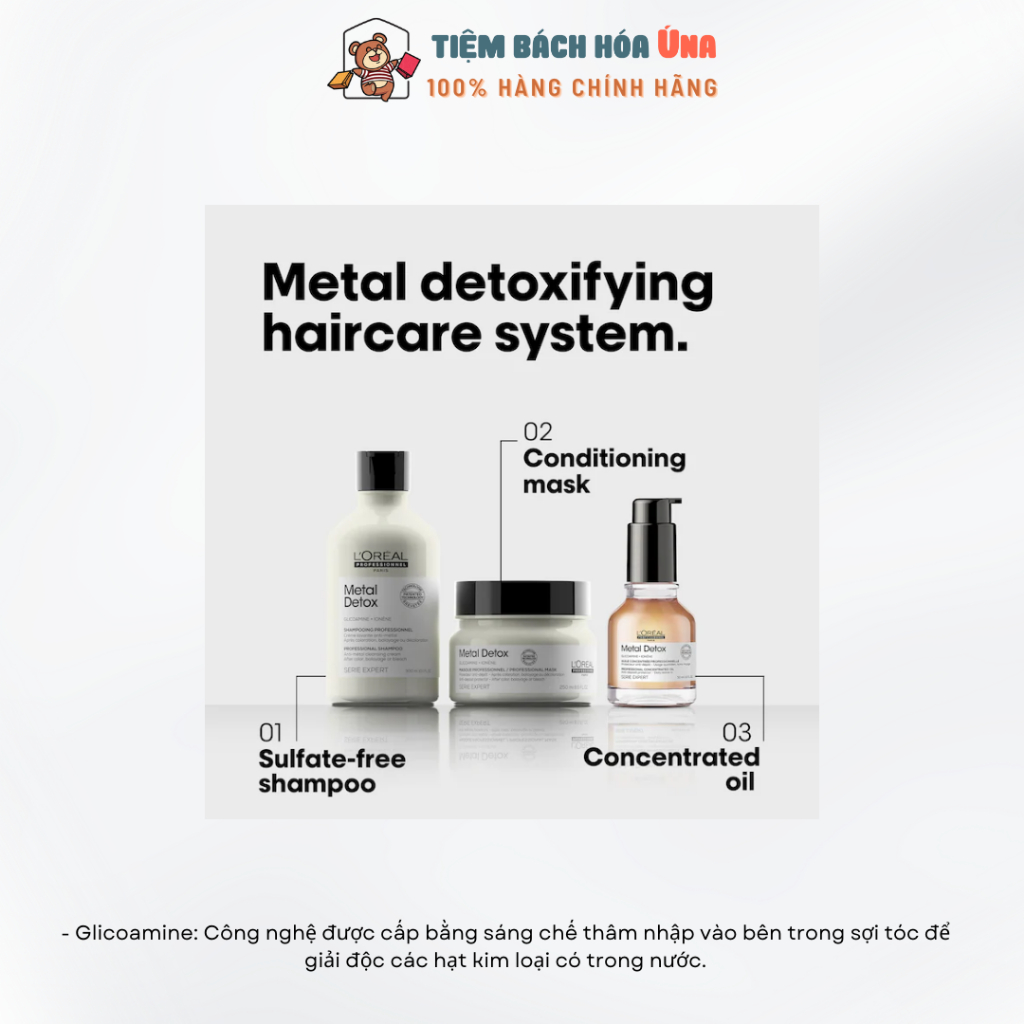 Mặt nạ LOREAL METAL DETOX thải độc cho tóc 75ML/250ML/500ML