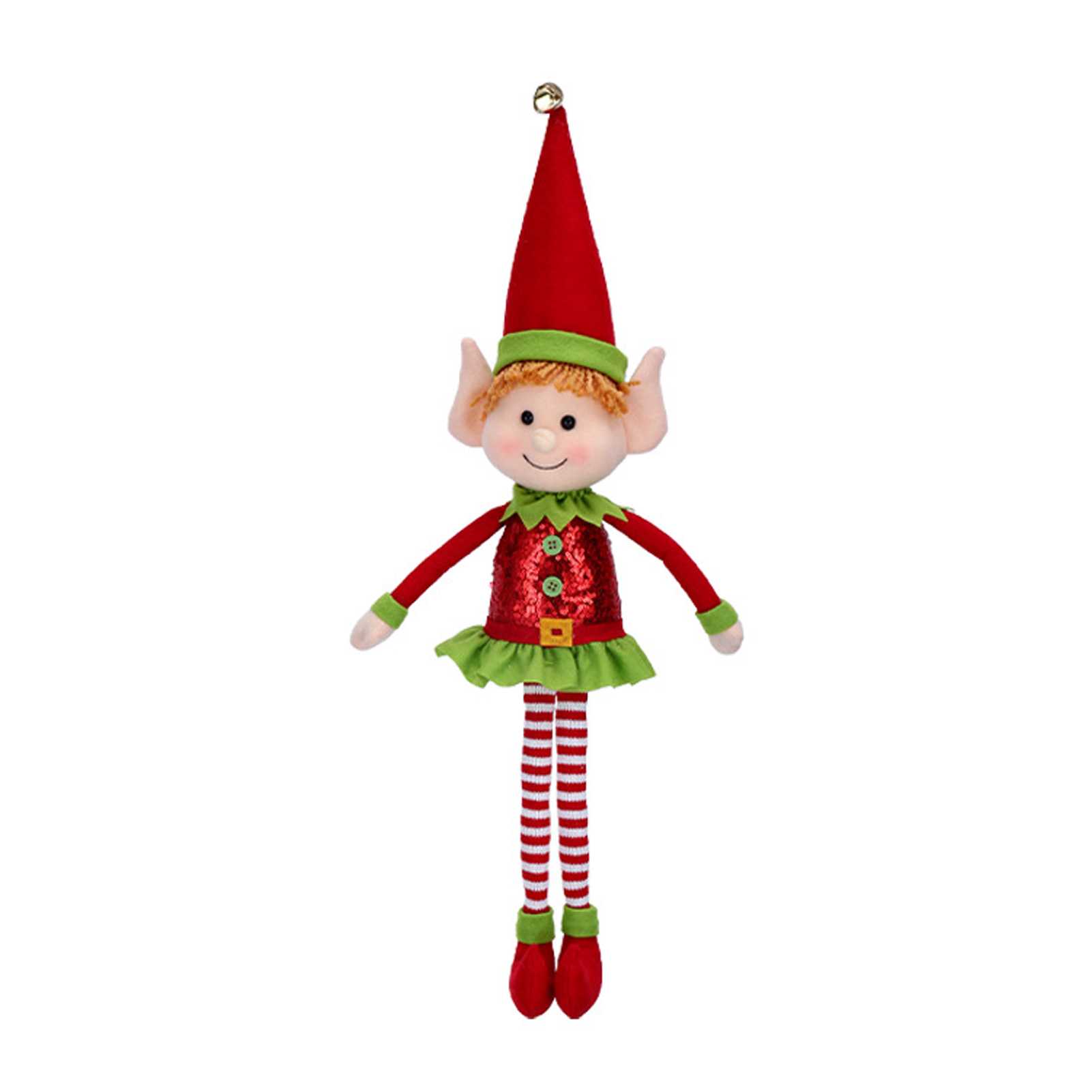 Laputa Xmas Elf Decoration Handmade Elf Deocr Colorful Long-legged Christmas Elf Handmade Adorable Desktop Decoration Perfect Party Gift 65cm Plush Toy Ornament