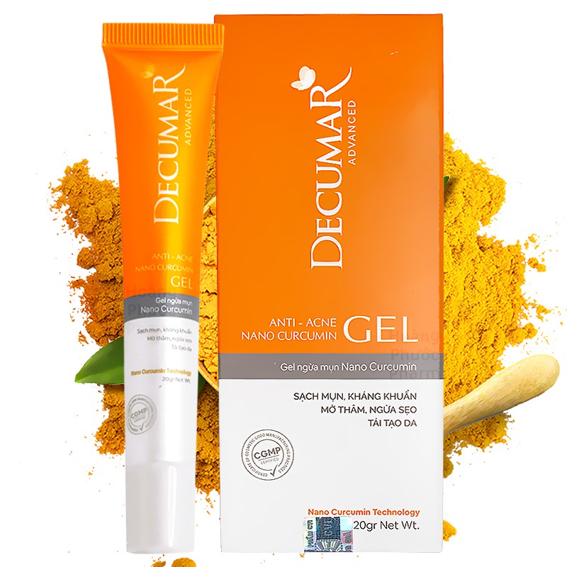 Gel Decumar Advanced Ngua Mụn Nano Curcumin Dòng Mới 20gr