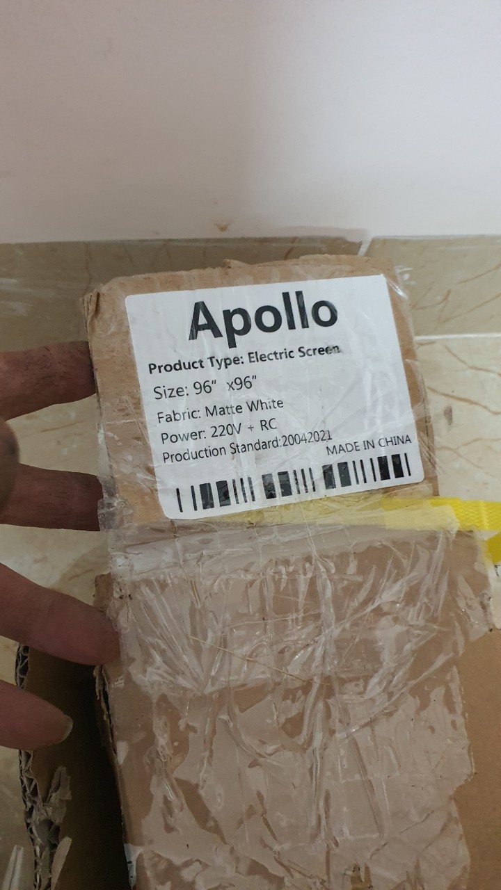 Màn Chiếu Điện Tự Động Có Remote Apollo