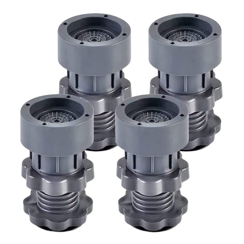 Adjustable Height Washing Machine Support Gray Adjustable Machine Support Anti Vibration Washing Machine Foot Pad, Washing Machine Rubber Feet Pad 4PCS