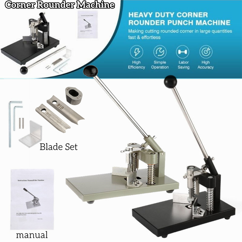 INTSUPERMAI All Metal Corner Rounder Punch Cutter R6 R10 Stack Paper  Alumium Corner Rounder Cutter Machine with Paper Holding Device