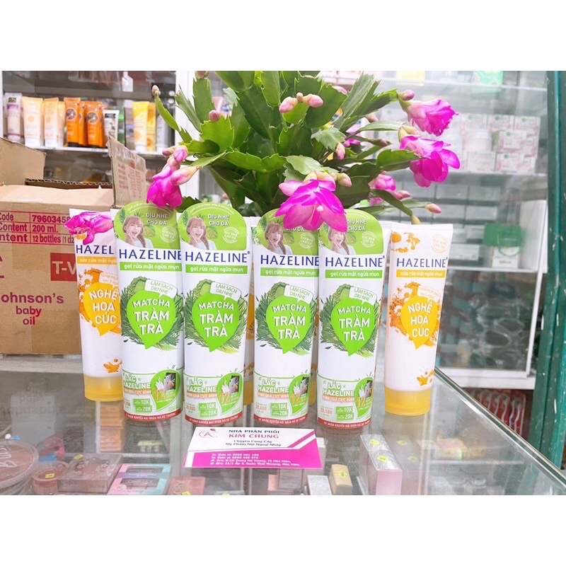[Mẫu mới] Sữa rửa mặt Hazelin (Nghệ kiwi, Matcha lựu đỏ)