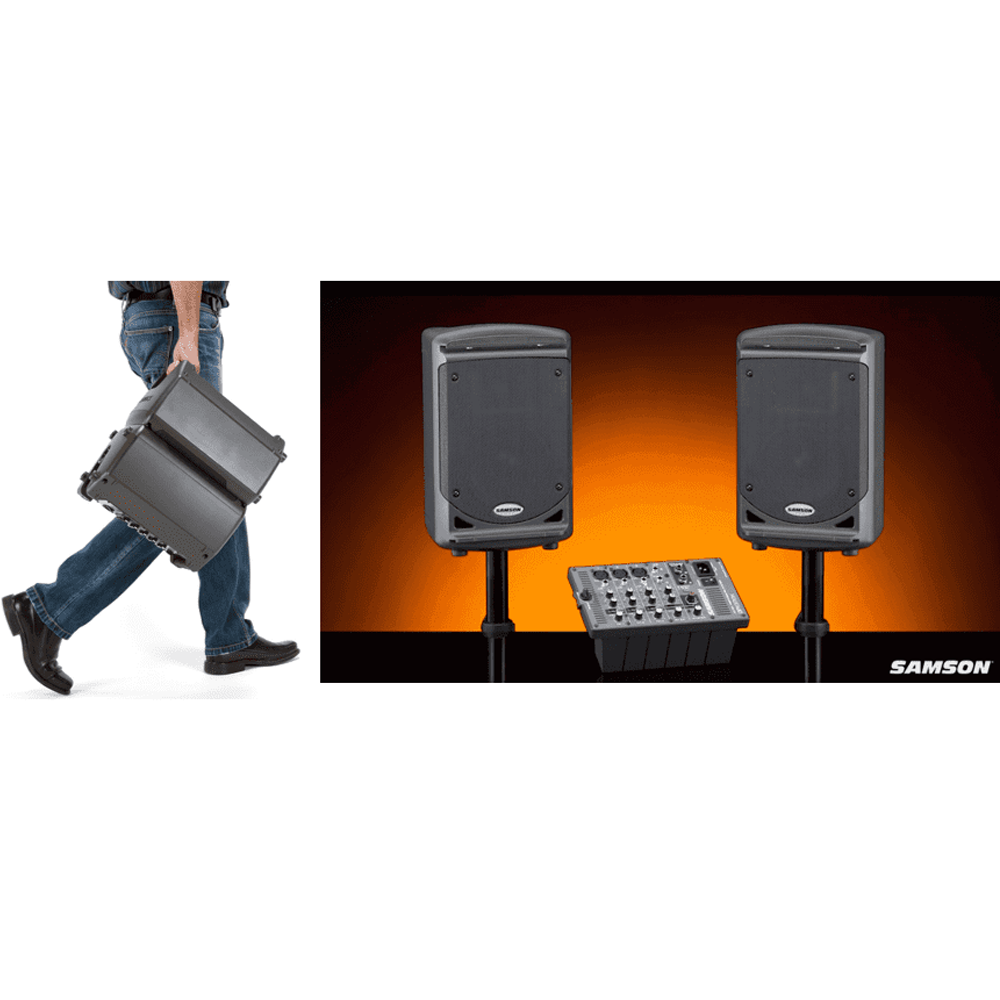 Samson Expedition XP150 Portable PA System 2-Way Vented Speakers