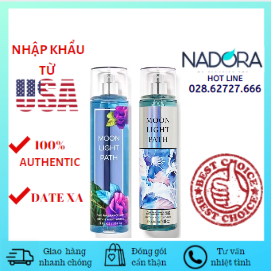 [HCM]Xịt Thơm Toàn Thân Bath And Body Works - Moonlight Path Body Mist