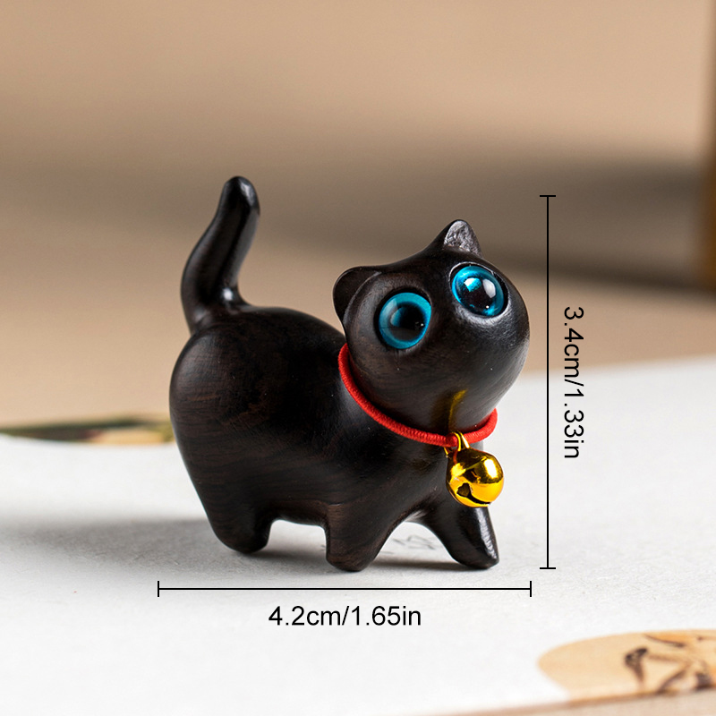 New%20Sandalwood%20Hand-Carved%20Cat%20Wooden%20Mini%20Animal%20Doll%20Desk%20Decoration%20Statues%20Crafts%20Xmas%20Wooden%20Bell%20Cat%20-%20Image%206