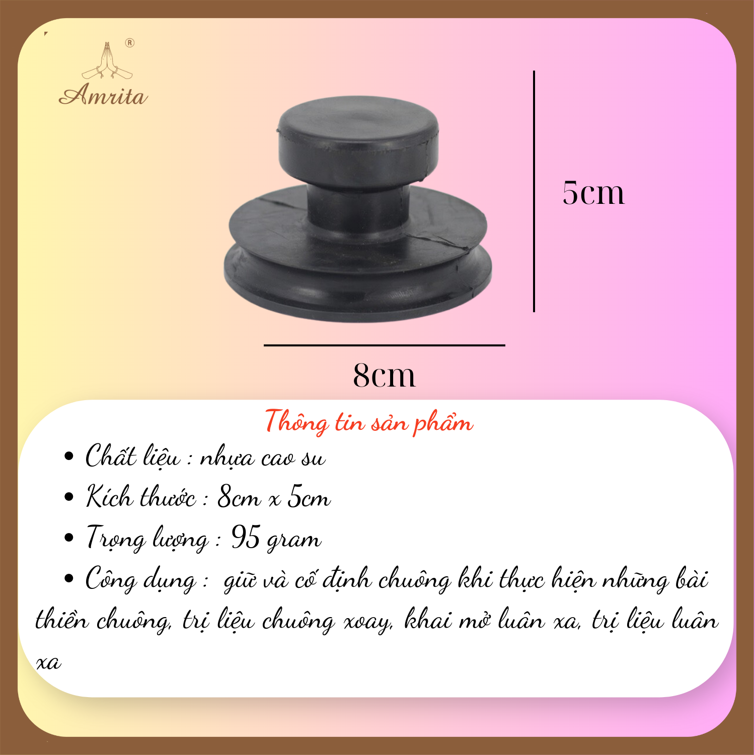 Nút cao su cố định chuông ( chỉ có nút, không bao gồm chuông )- Amrita