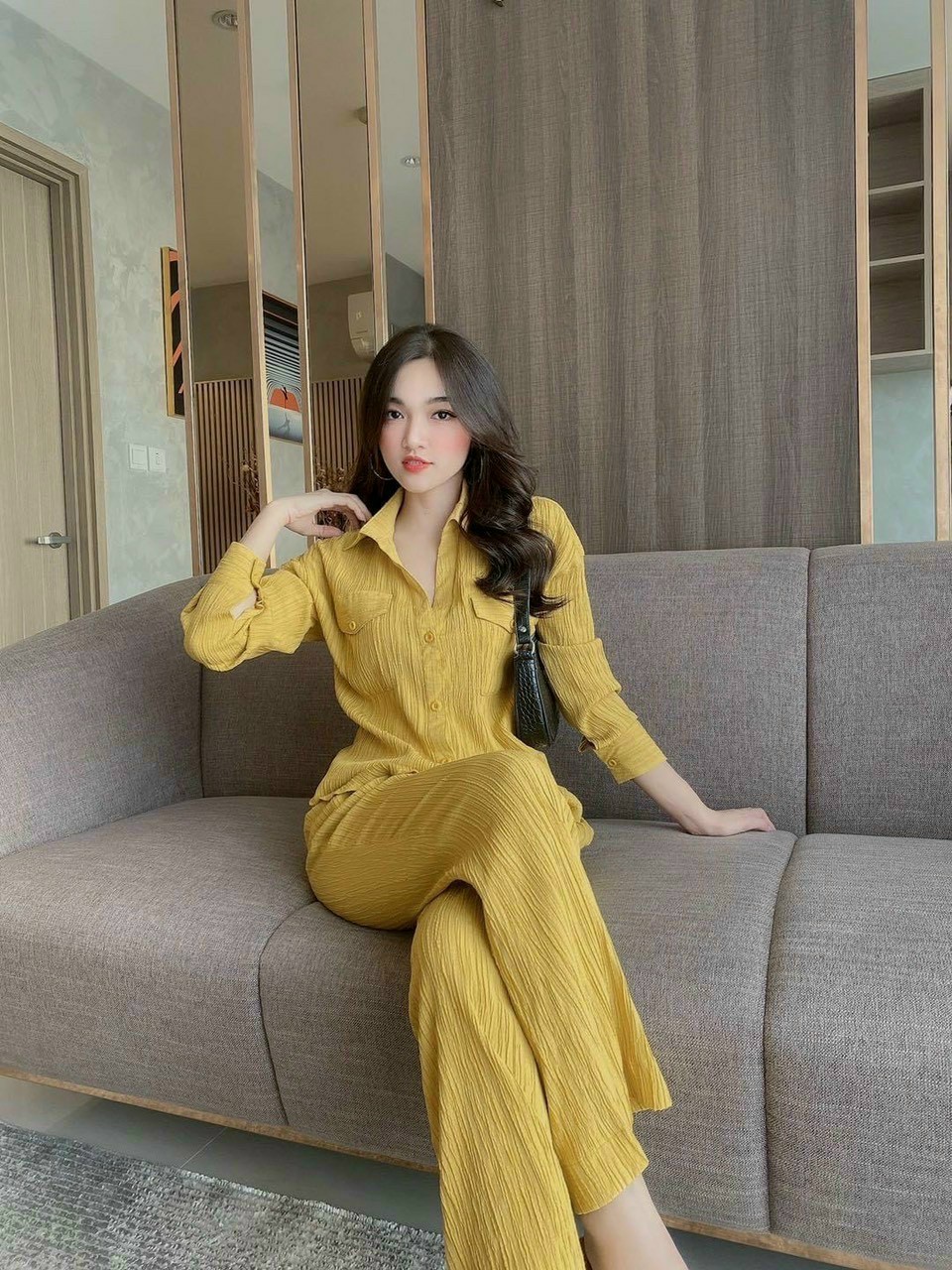 Set đũi xốp quảng châu thiết kế thời trang hàn quốc , set đi chơi ld22