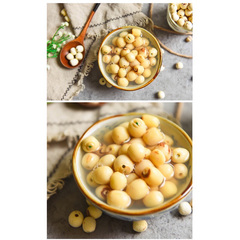 HẠT SEN KHÔ ĐỒNG THÁP - THƠM NGON - HẠT NẢY - 100G (TÁCH LẺ)