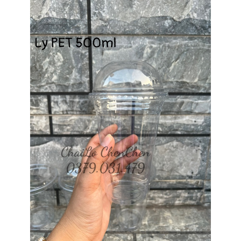 Combo 50 ly pet 360ml-500ml kèm nắp
