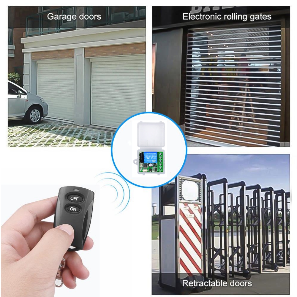 433Mhz Car Remote Control Switch DC 12V 1CH Relay Receiver Module RF Transmitter Remote Control