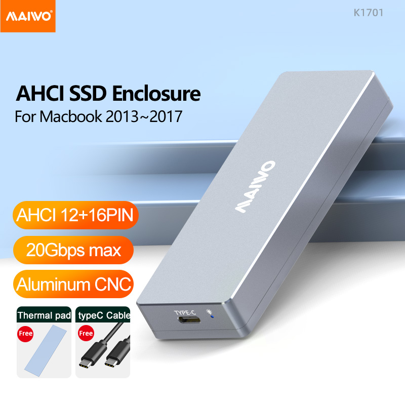 MAIWO External AHCI SSD Enclosure For AHCI SSD 12+16PIN To Type C USB3 ...