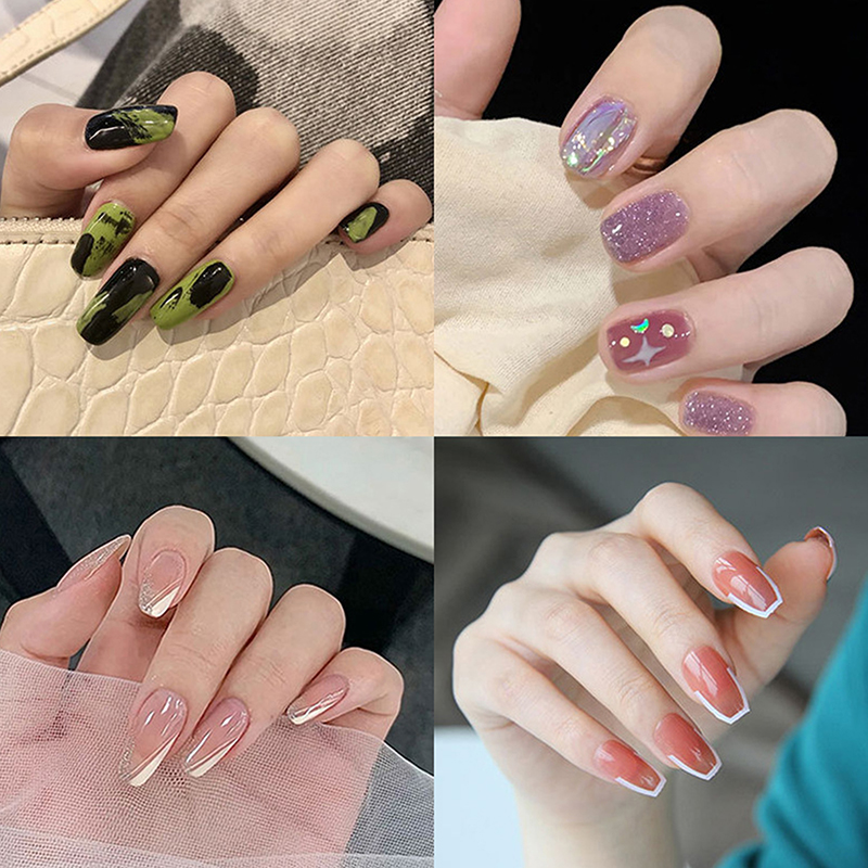 24Pcs%20Press%20On%20Nails%20Gel%20On%20False%20Reusable%20Fake%20French%20Solid%20Color%20Nail%20Tip%20Pri%20BAWEI%20%7CNew%20Fashion%20Korean%20style%20-%20Image%202