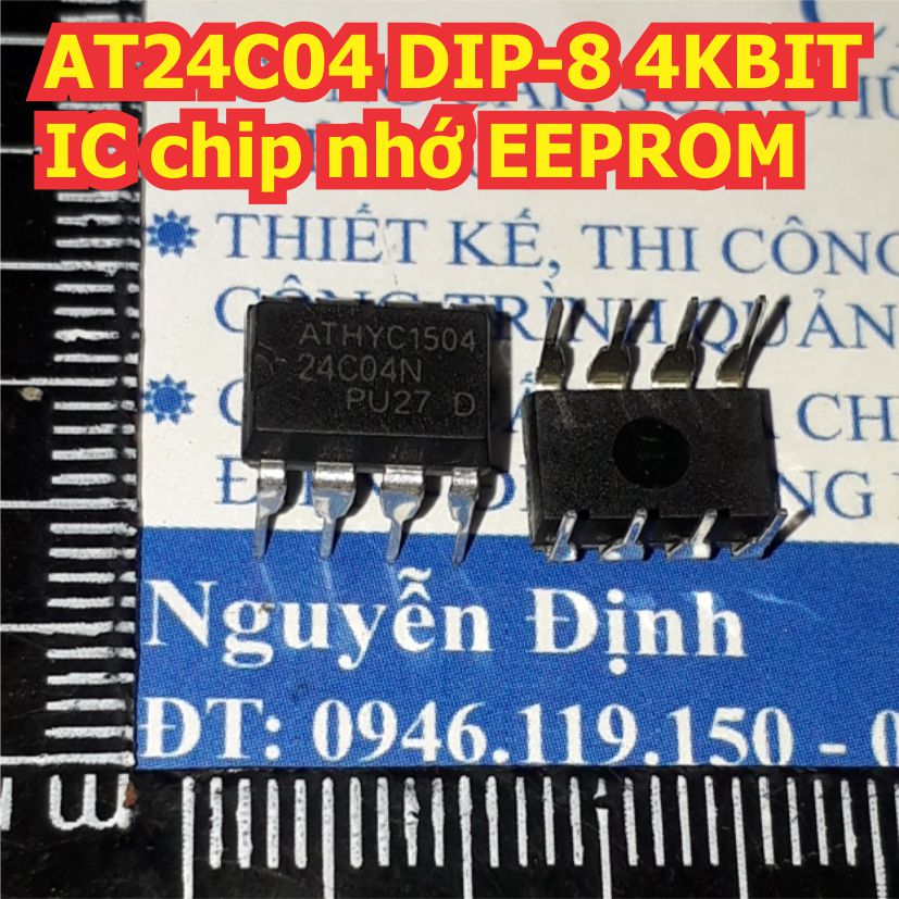 10 ic at24c04 24c04n 24c04 dip-8 4kbit ic chip nhớ eeprom kde1445