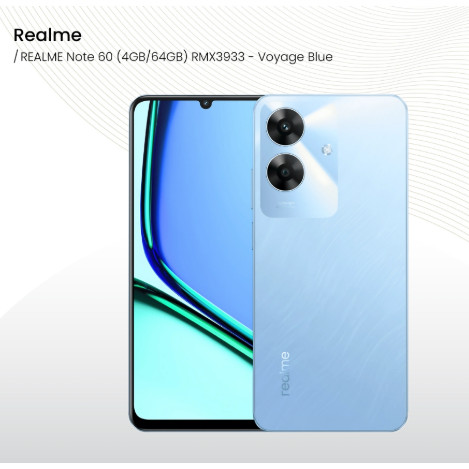 REALME Note 60 RMX3933 - Black/Blue 4Gb 64Gb Storage 90Hz Eye