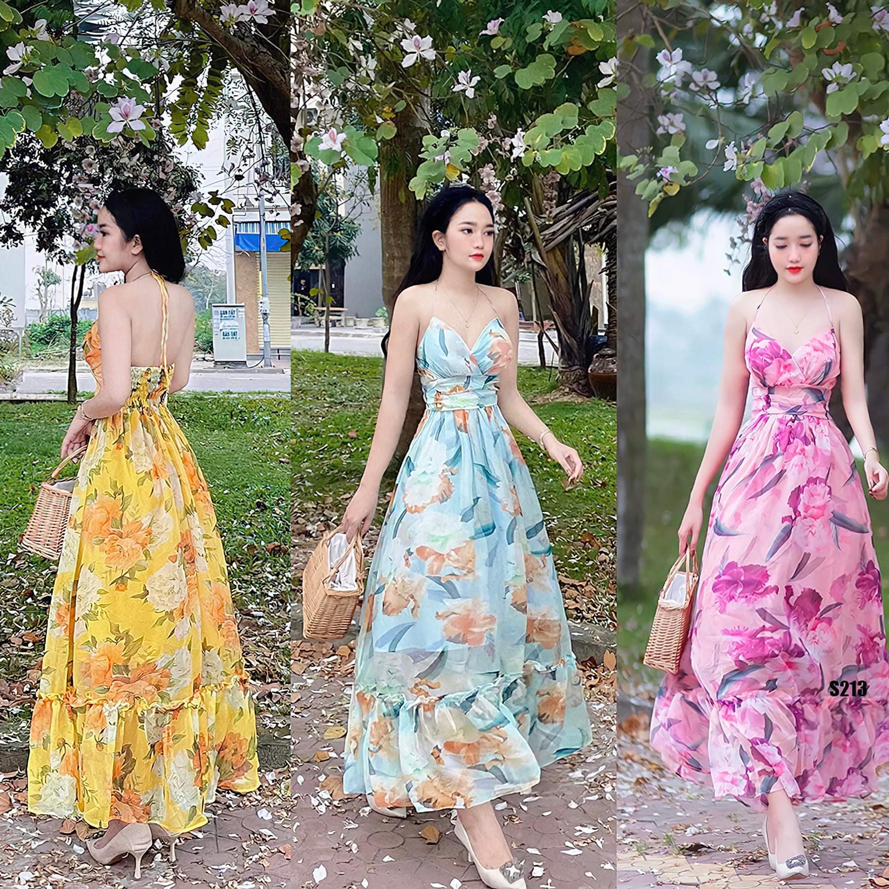 Đầm voan thiết kế sang chảnh xinh lung linh ld22
