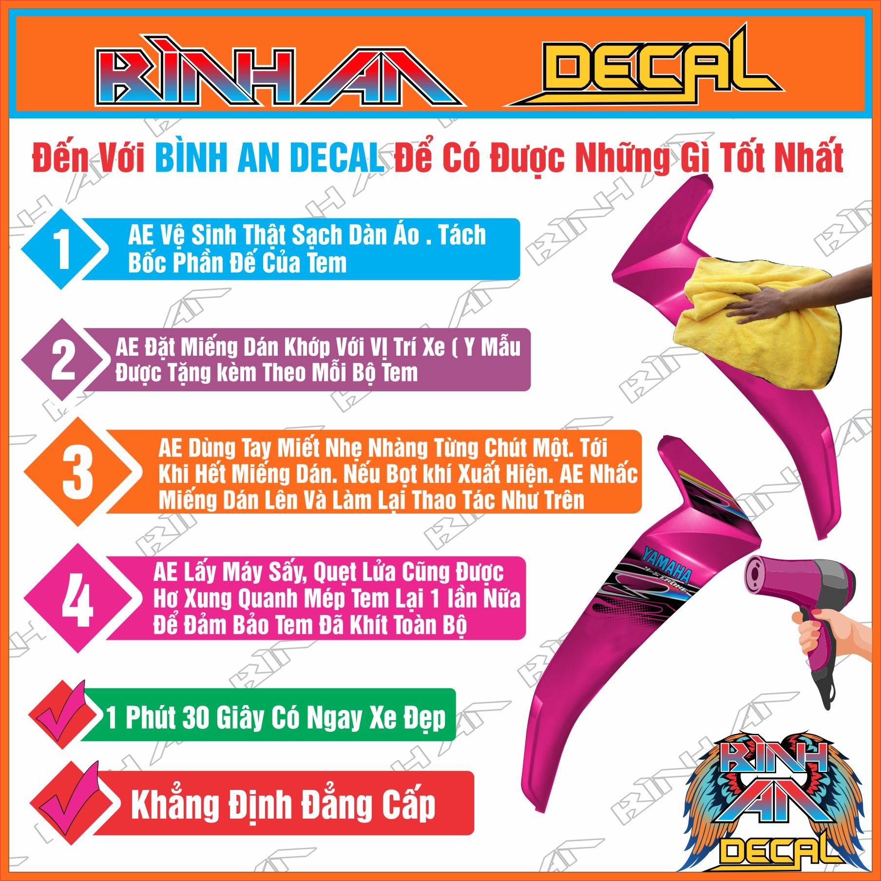 Tem rời EXCITER 150 - ĐỎ