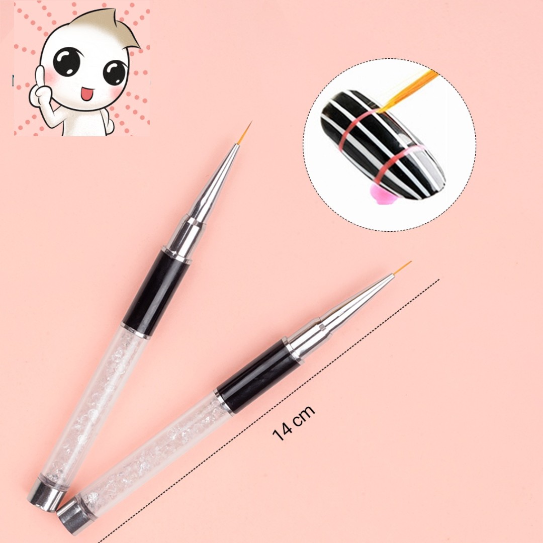 [HCM]Cọ nét cán đá cao cấp 3 sizes (5mm; 9mm; 11mm) - Cọ vẽ nail chuyên dụng (có bán từng chiếc)