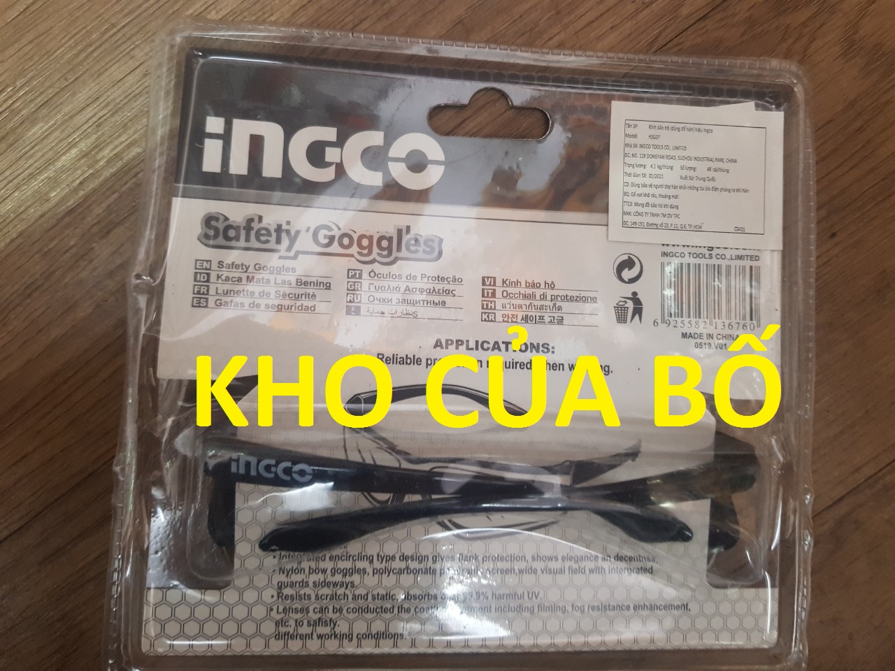 Kính bảo hộ (dùng để hàn) ingco HSG07