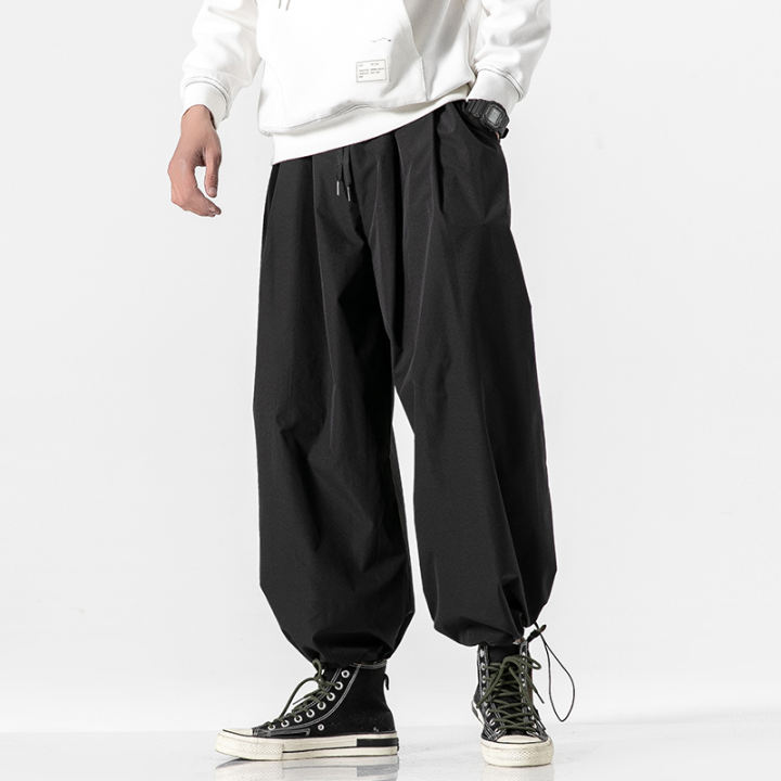 mens wide leg track pants