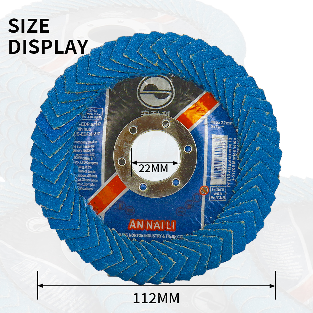 Bai wen 100mm/115mm/125mm abrasive flap disc premium zirconia sanding grinder disc grinding angle grinder for metal 4"/4.5"/5"