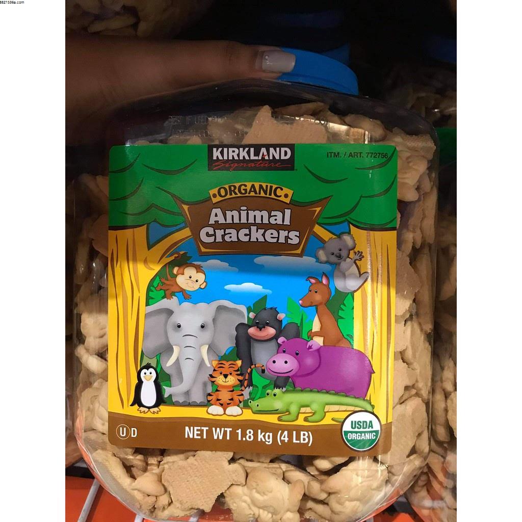 Fast shipping ♫ KIRKLAND SIGNATURE ORGANIC ANIMAL CRACKERS 1.8KG