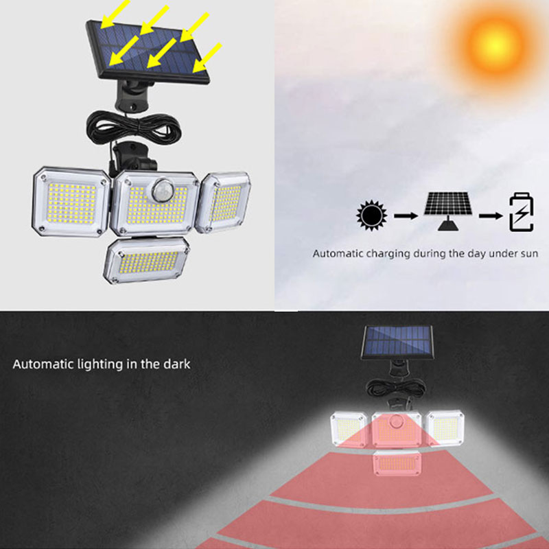 Solar light body sensor lamp garage road light outdoor garden light split solar wall light