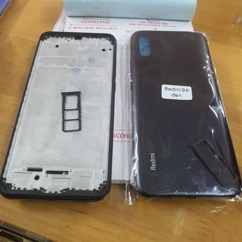 Vỏ redmi 9A có khay sim khung sườn(ko kính camera)