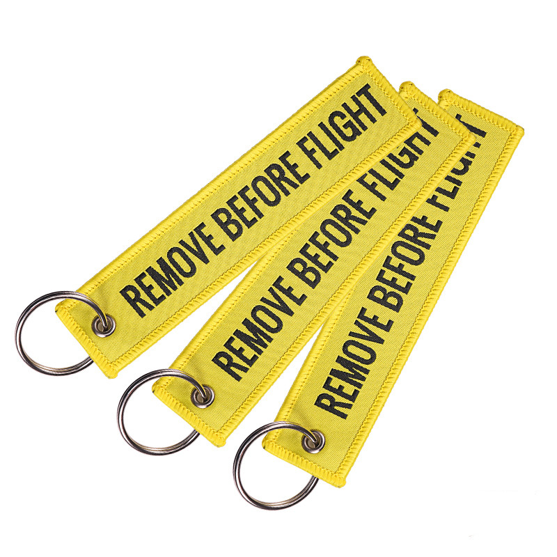 Remove%20Before%20Flight%20%20Keychain%20Keyring%20Polyester%20Embroidery%20Message%2013*3CM%20XINZE%20-%20Image%203
