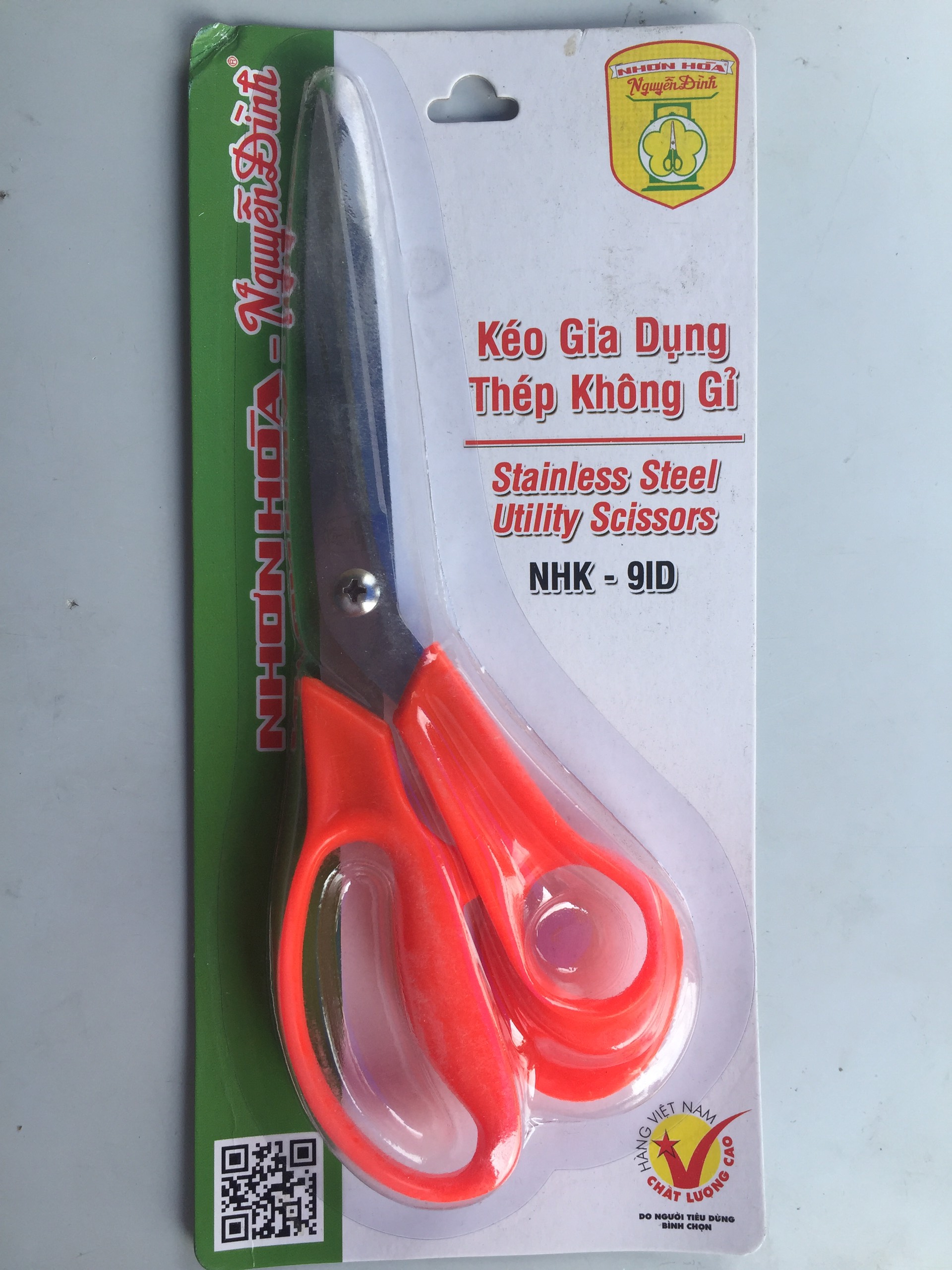 Kéo cắt vải, kéo đa dụng Nhơn Hoà Nguyễn Đình tay nhựa 9inch, 10inch