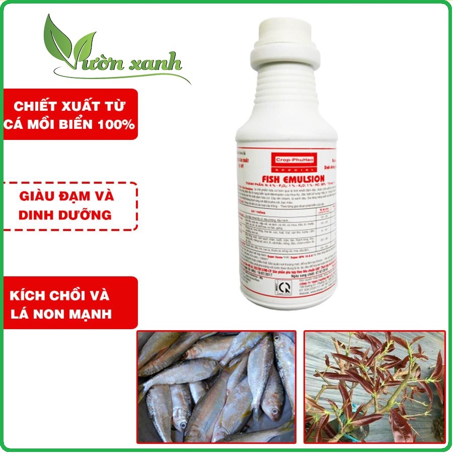 Phân cá (Đạm cá) cô đặc Mỹ Fish Emulsion 500ml dùng cho mọi cây trồng