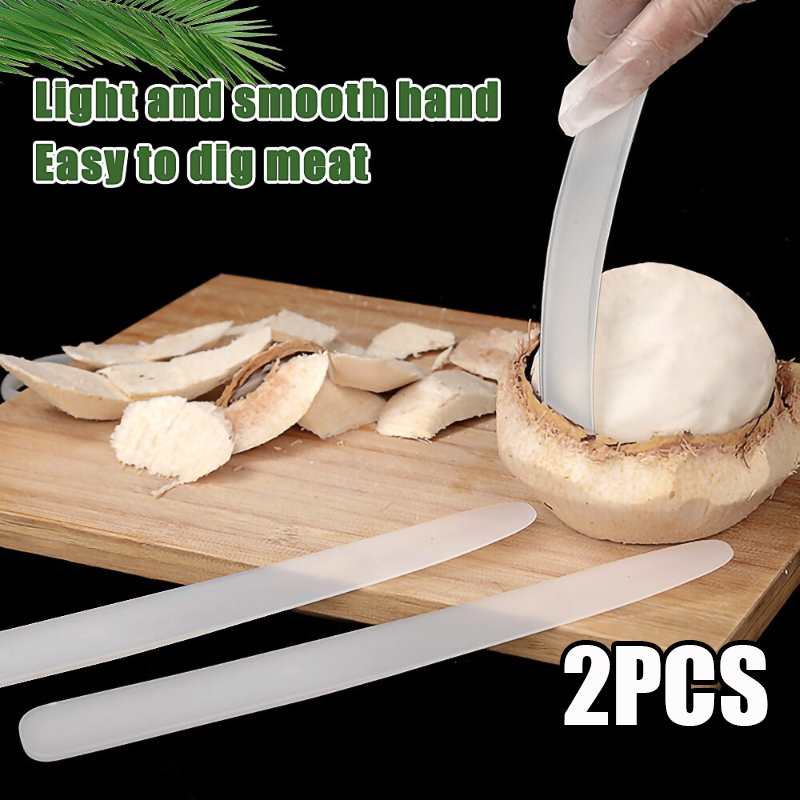2pcs dừa thịt Remover dụng cụ nhà bếp trứng mềm dao cạo dừa công cụ dễ dàng để hoạt động dụng cụ trái cây