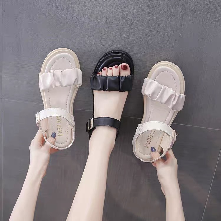 sandal quai nhún đế 4 phân hàng QC