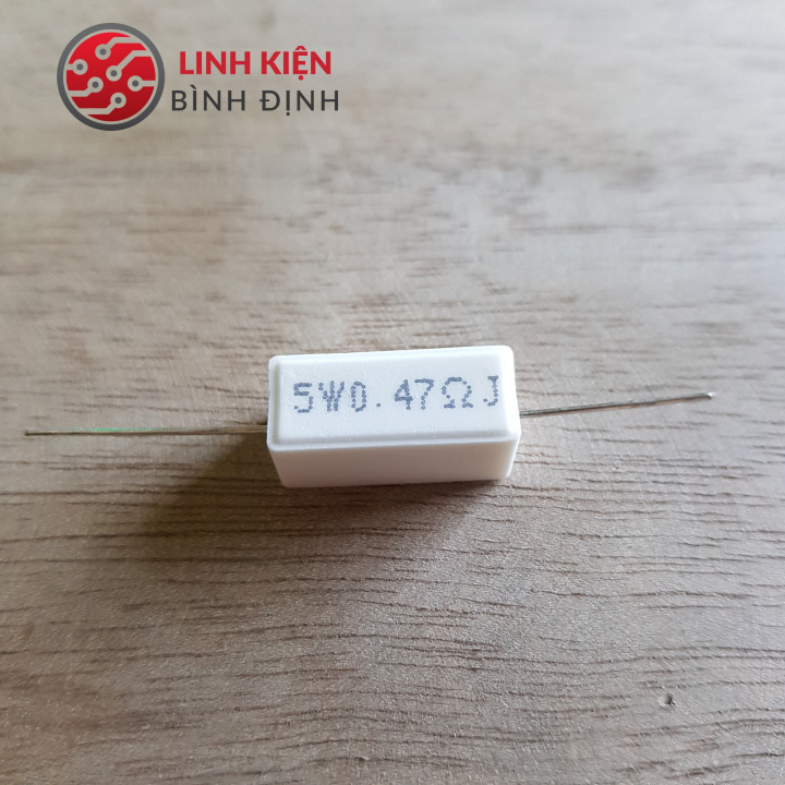 Điện trở sứ 0.47r 5W (túi 10 con)