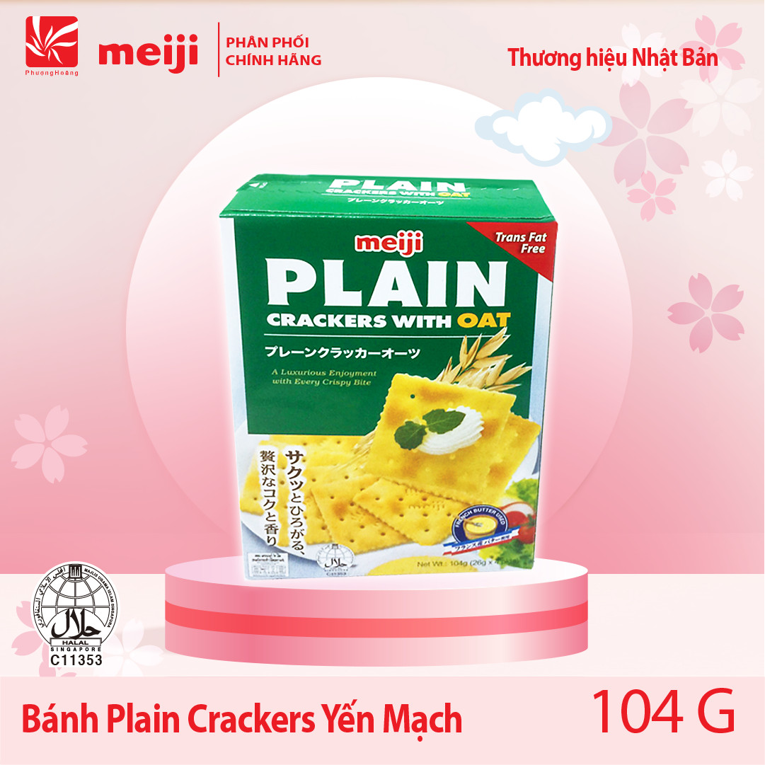 [ BÁNH MEIJI NHẬT BẢN ] Plain Cracker 104G/52G/3 vị