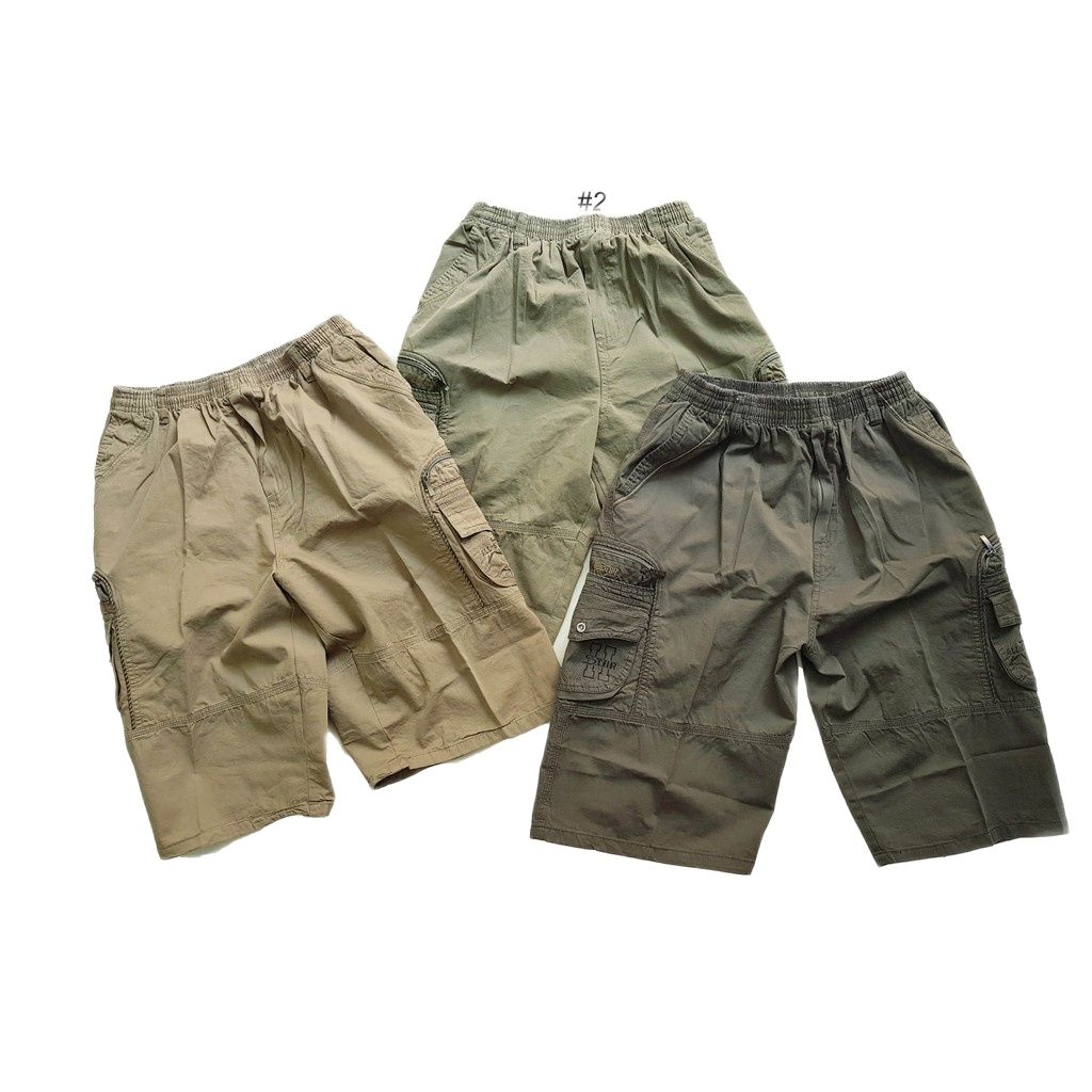 Freeship Quần Short Kaki Túi Hộp Lưng Thun Lua Co Giãn Cao Cấp