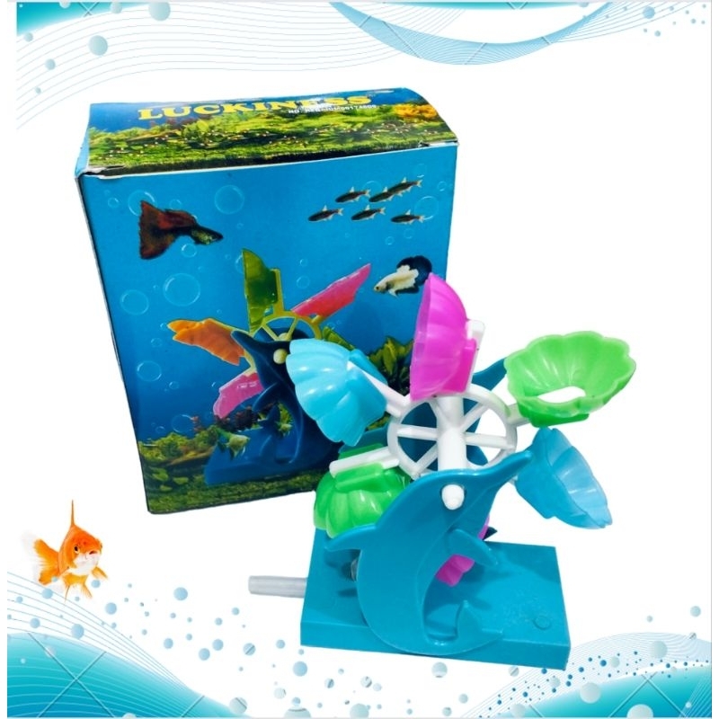 Mainan Airpump Aquarium Aquascape LUCKINESS WATER WHEEL MINI