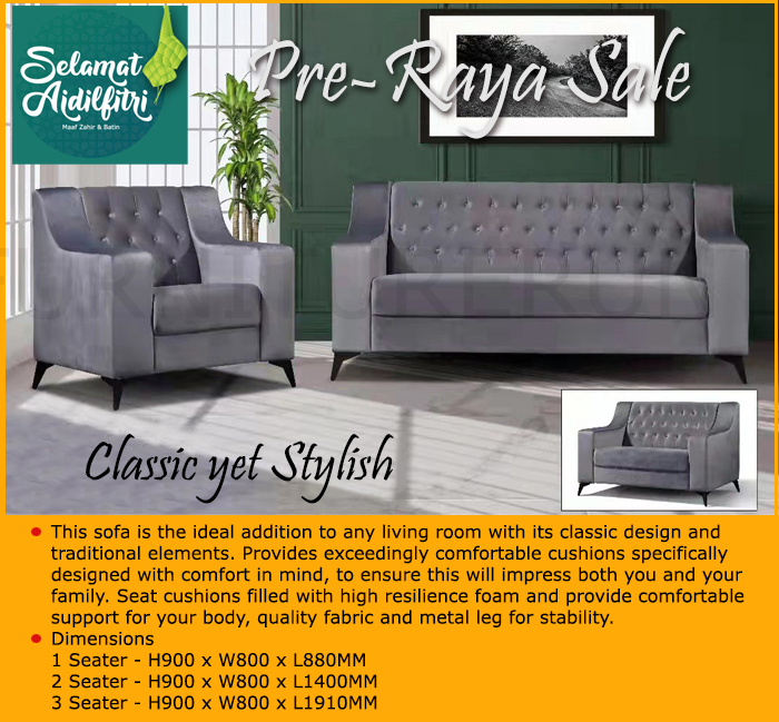 Couch Classic Design 1+2+3 Sofa Set. Only Available in Klang Valley