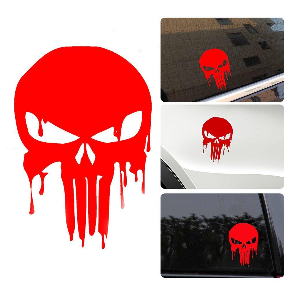 Bloody Skull Stickers//Decals Car Motorbike Helmet Van