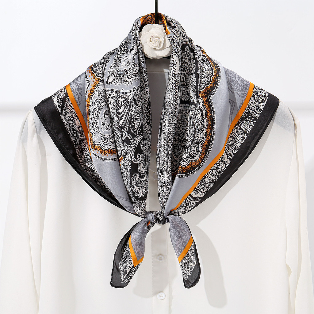 Imitation Silk Square Scarf 68cm/45g Women Multi-function Hair Band Accessories 1pcs WJ1026-497