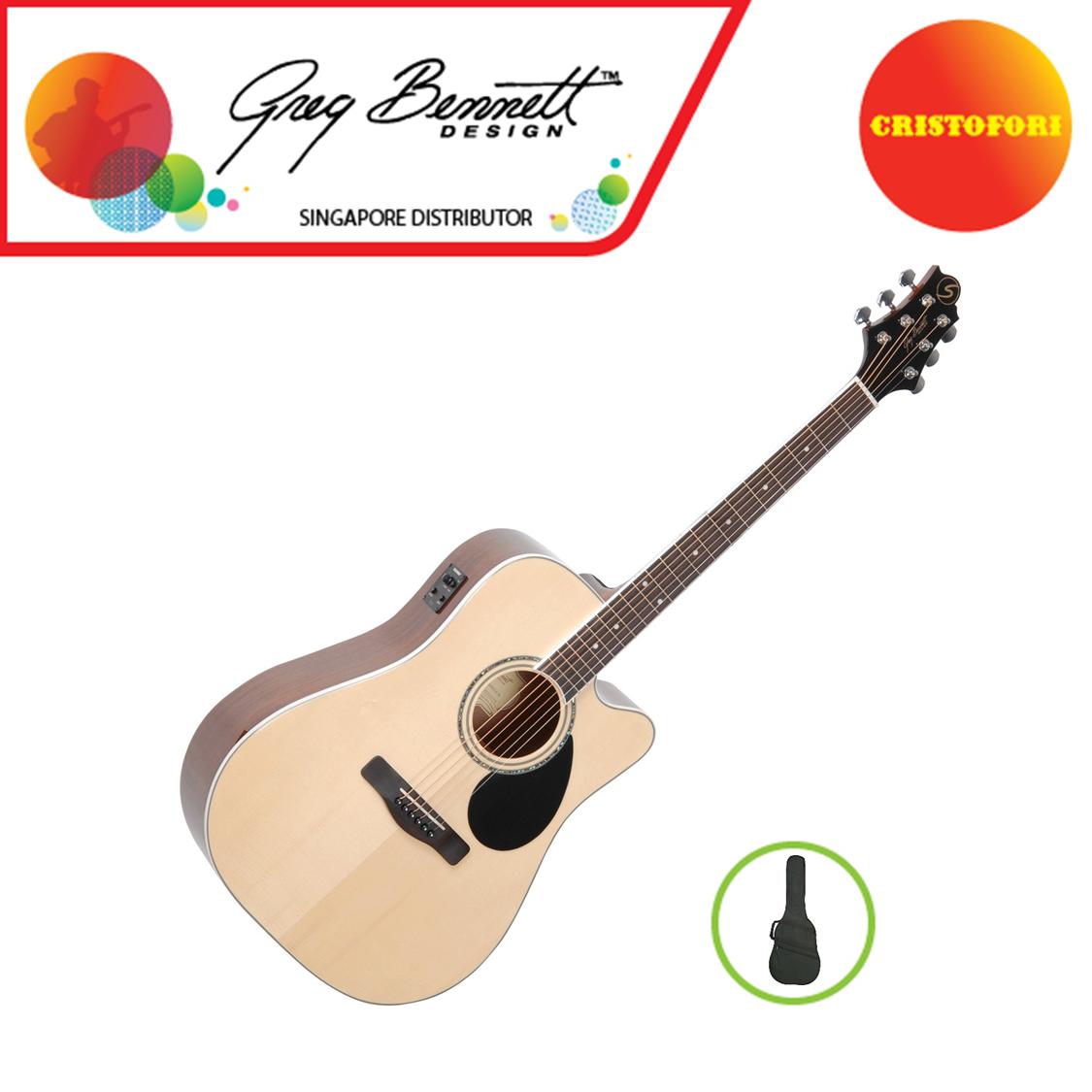GREG BENNETT GD-100SCE Acoustic Guitar 41 inch Solid Spruce Top
