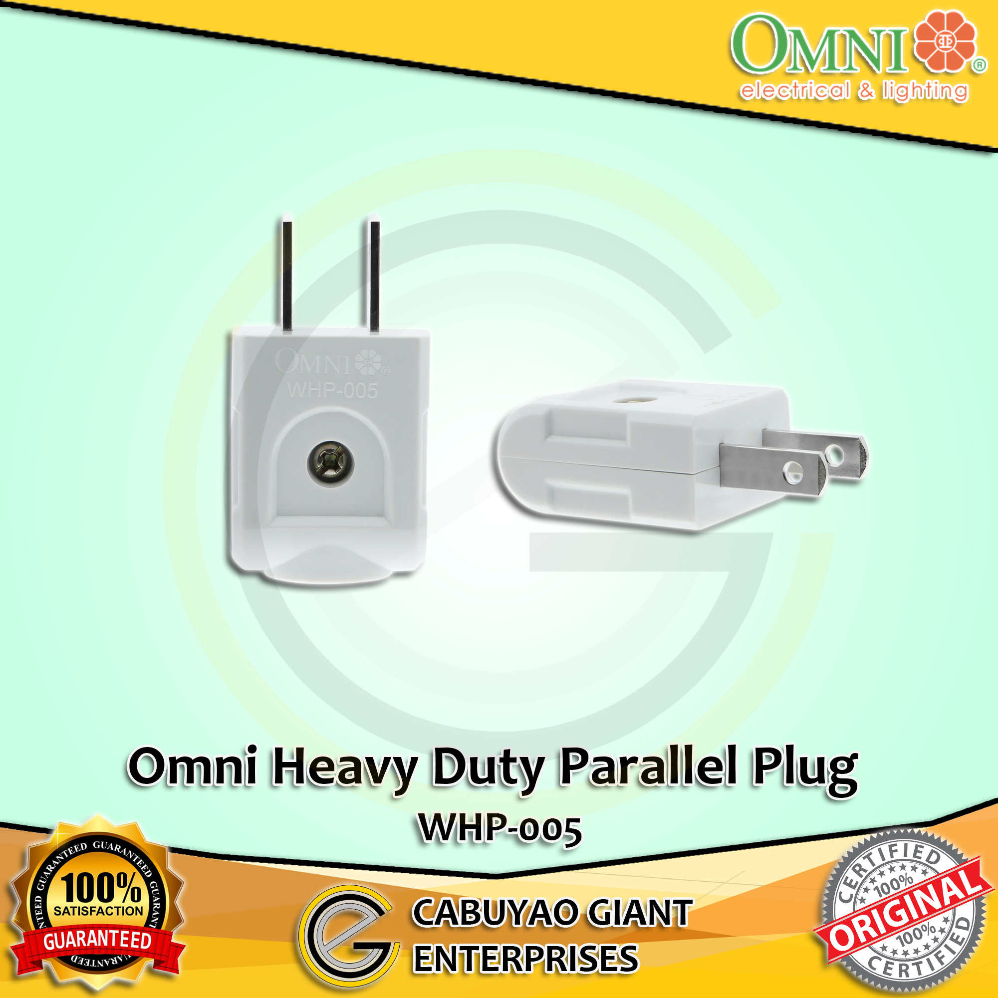 Omni Heavy Duty Parallel Plug 15A 250V WHP005 Lazada PH
