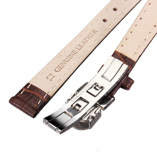 High Quality affordable PU Leather Brown Men Women Wrist Watch