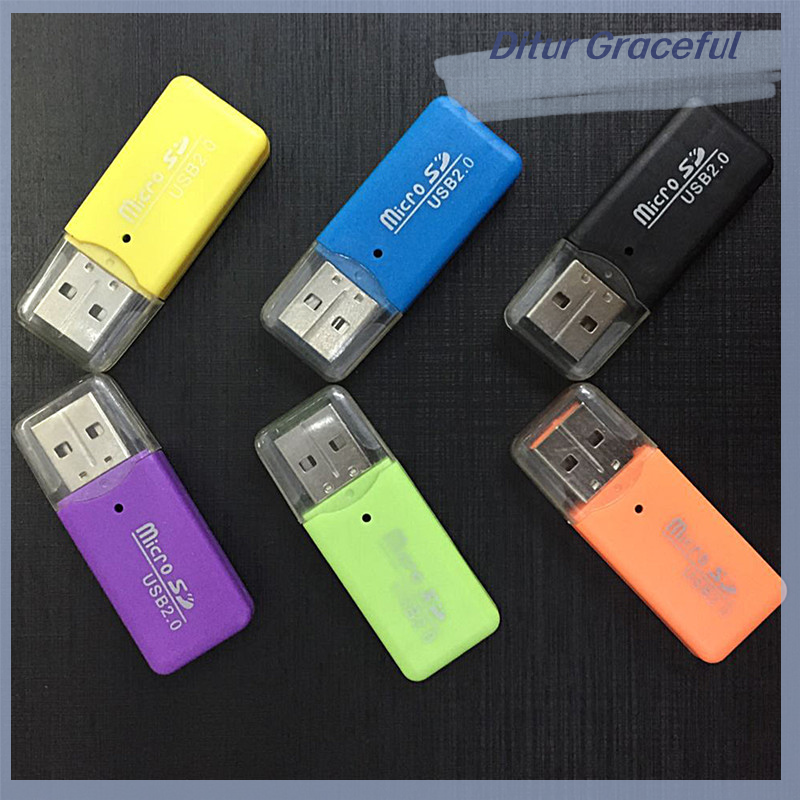 Ditur Hot Mini USB SD/MMC Memory Card Reader 480Mbps For Computer Laptop