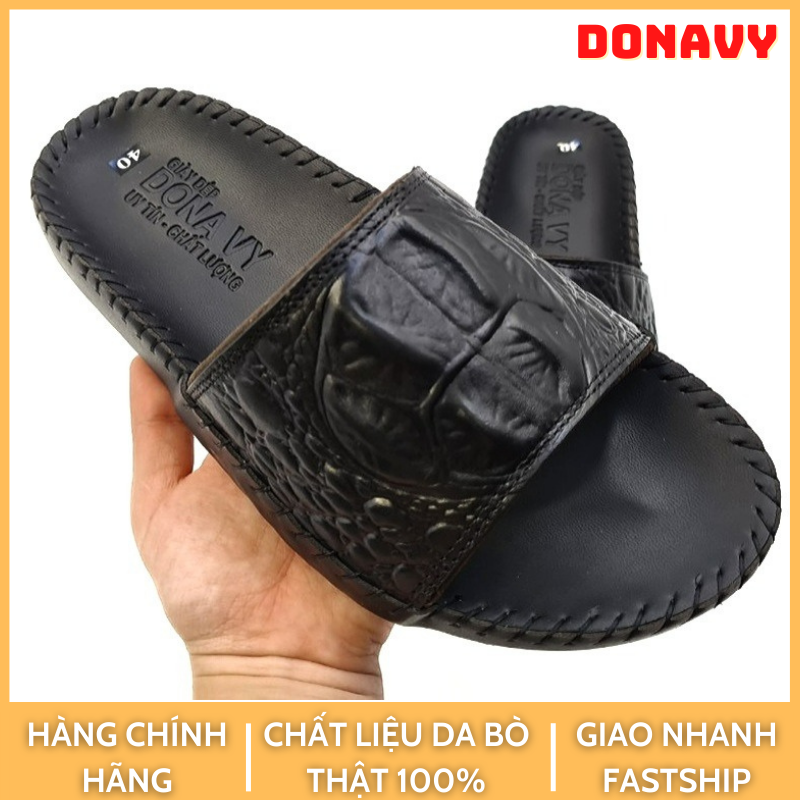 DÉP QUAI NGANG NAM DA BÒ 100%, QUAI LƯNG CÁ SẤU DONAVYBH, MAY QUAI CHẮC CHẮN D.BH