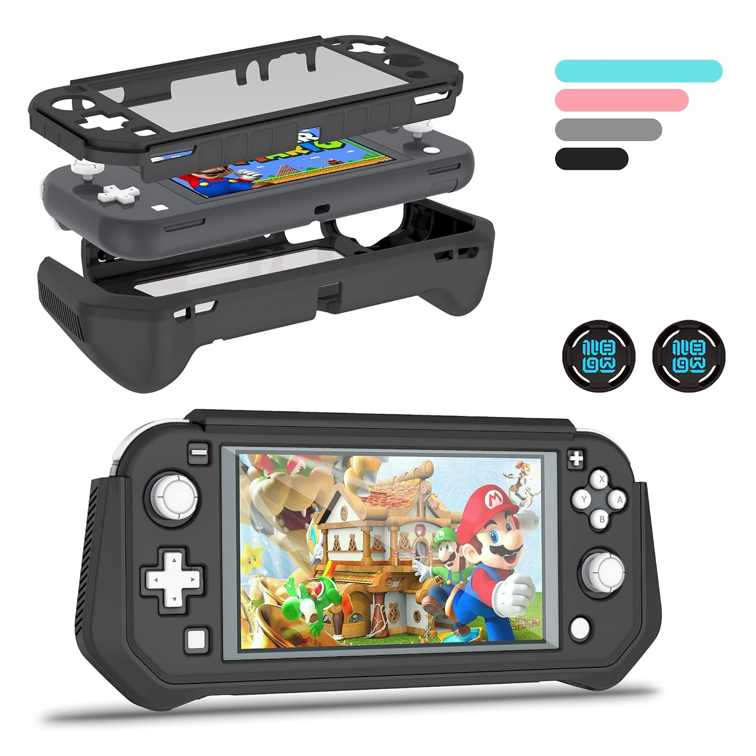 Cho bộ chuyển đổi Nintendo Lite trường hợp TPU bảo vệ gripcase và Cover quay lại cho Bộ chuyển đổi Nintendo Lite giao diện điều khiển nsl trường hợp
