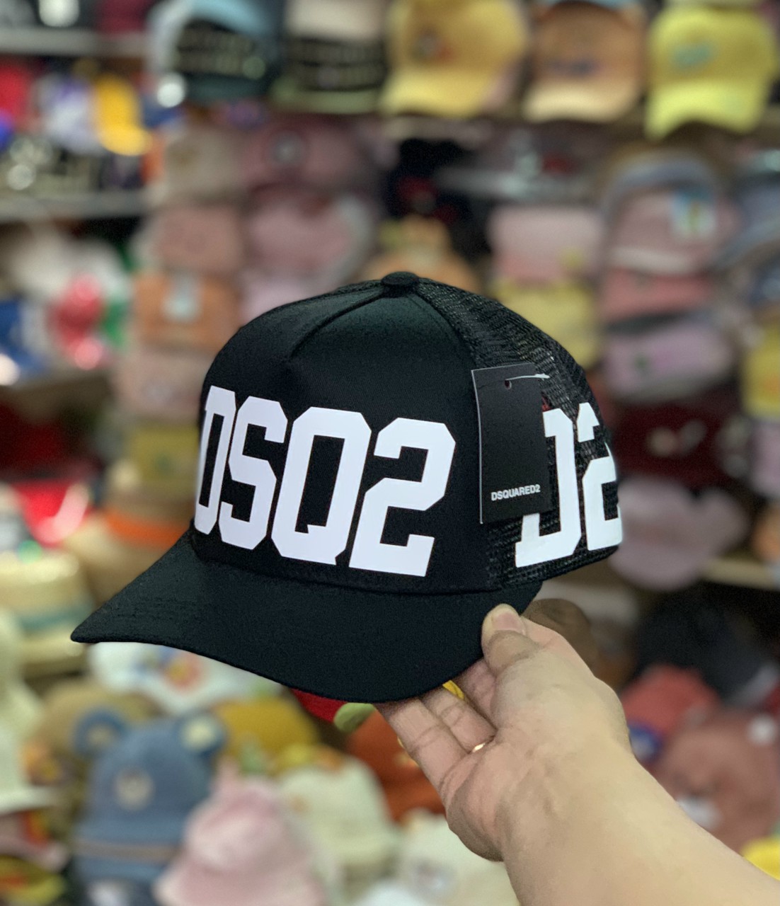 Mũ lưỡi trai dsquared phối lưới cao cấp